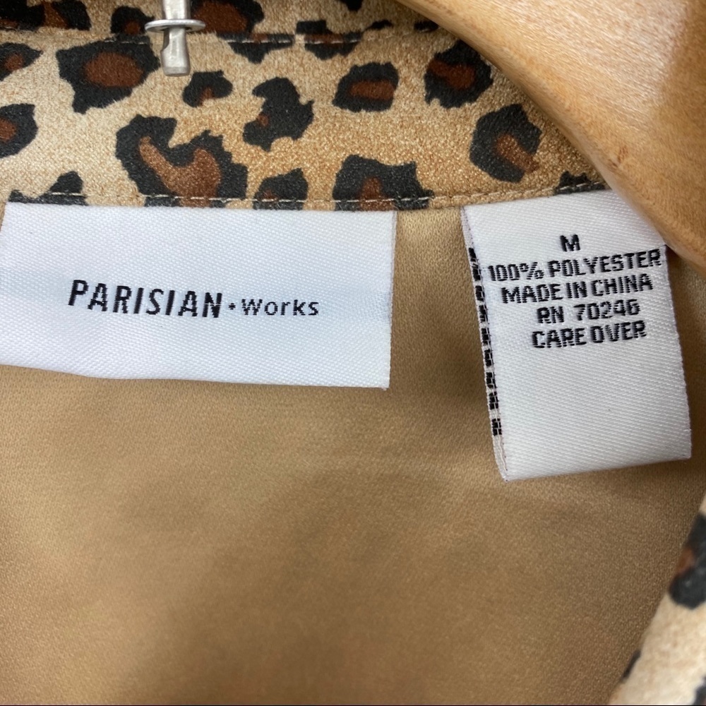 Parisian Works Leopard Print Button Front Top - image 3